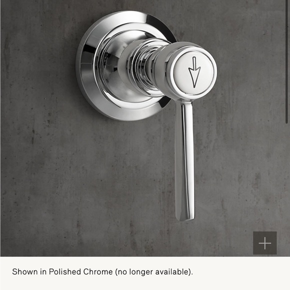 LUGARNO LEVER-HANDLE FLOW CONTROL VALVE & TRIM SET FOR THERMOSTATIC SYSTEMS - Picture 3 of 5